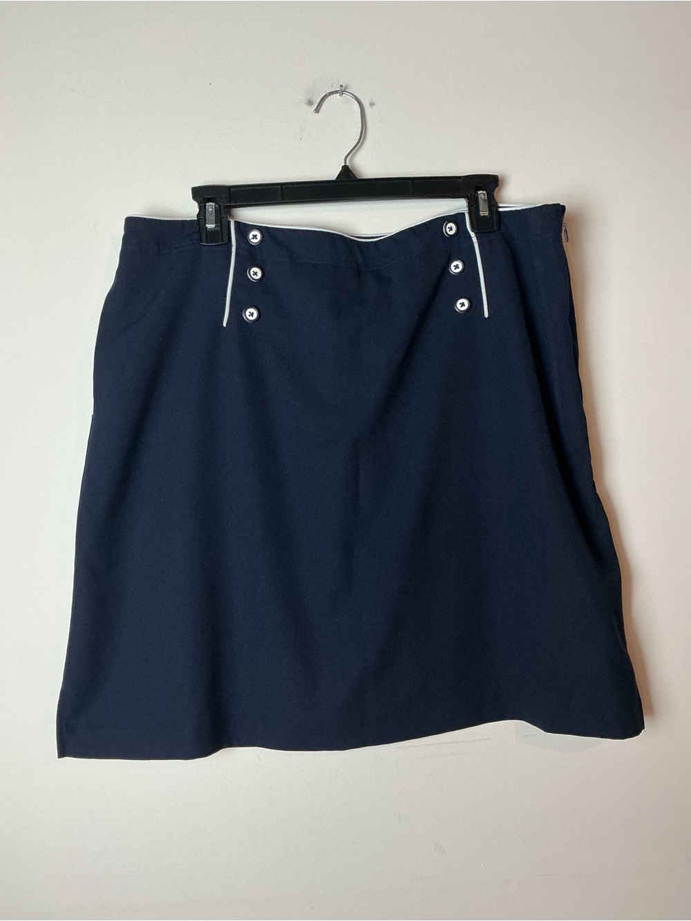 EP PRO Y2K Golf Skort Size 16 Navy Blue Nautical Sailor Button Athletic